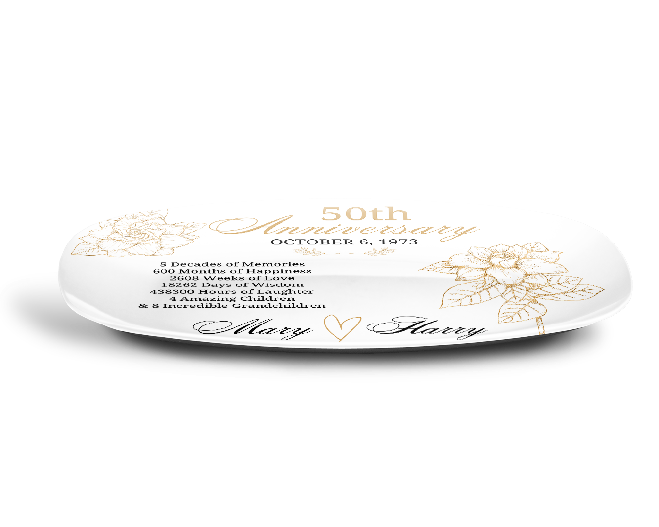 50th Wedding Anniversary Platter