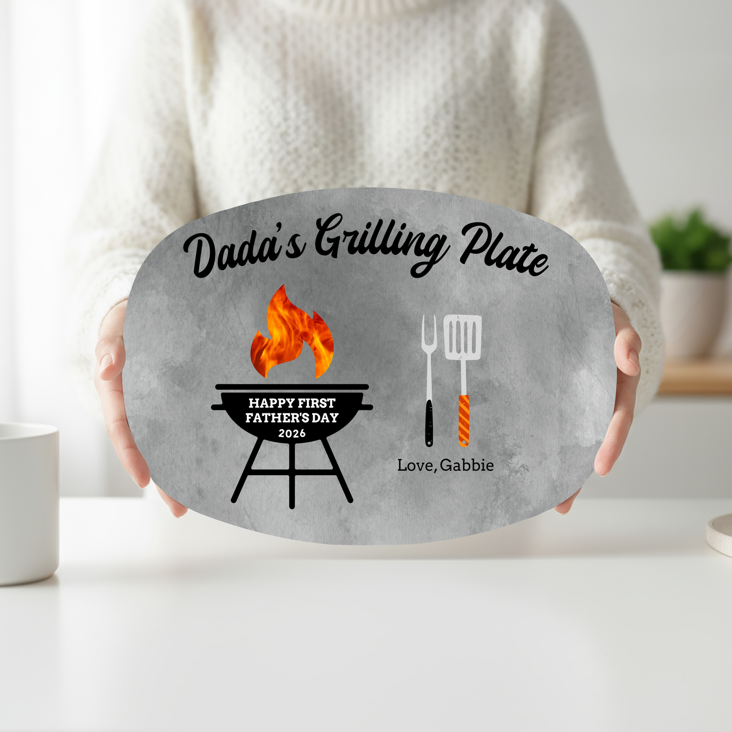 Happy First Father's Day Platter