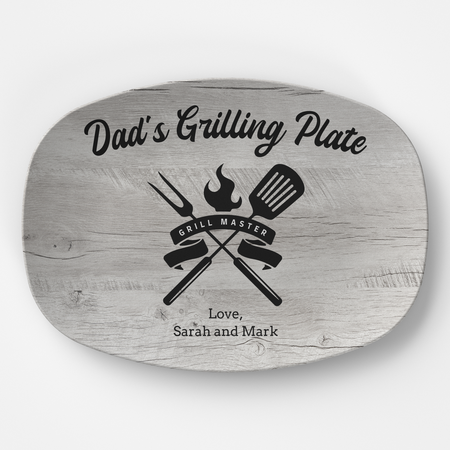 Rustic Personalized Grill Master Plate