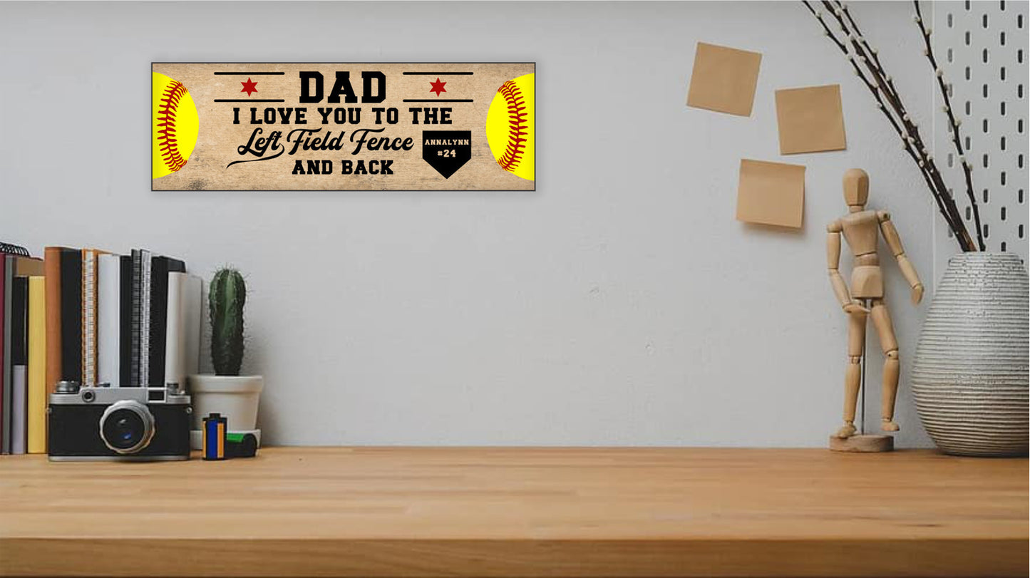 Softball Dad Sign