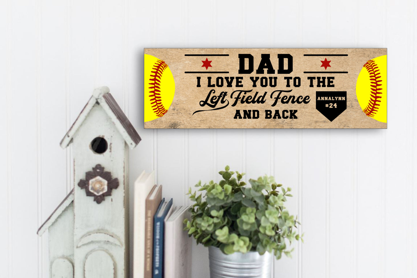 Softball Dad Sign