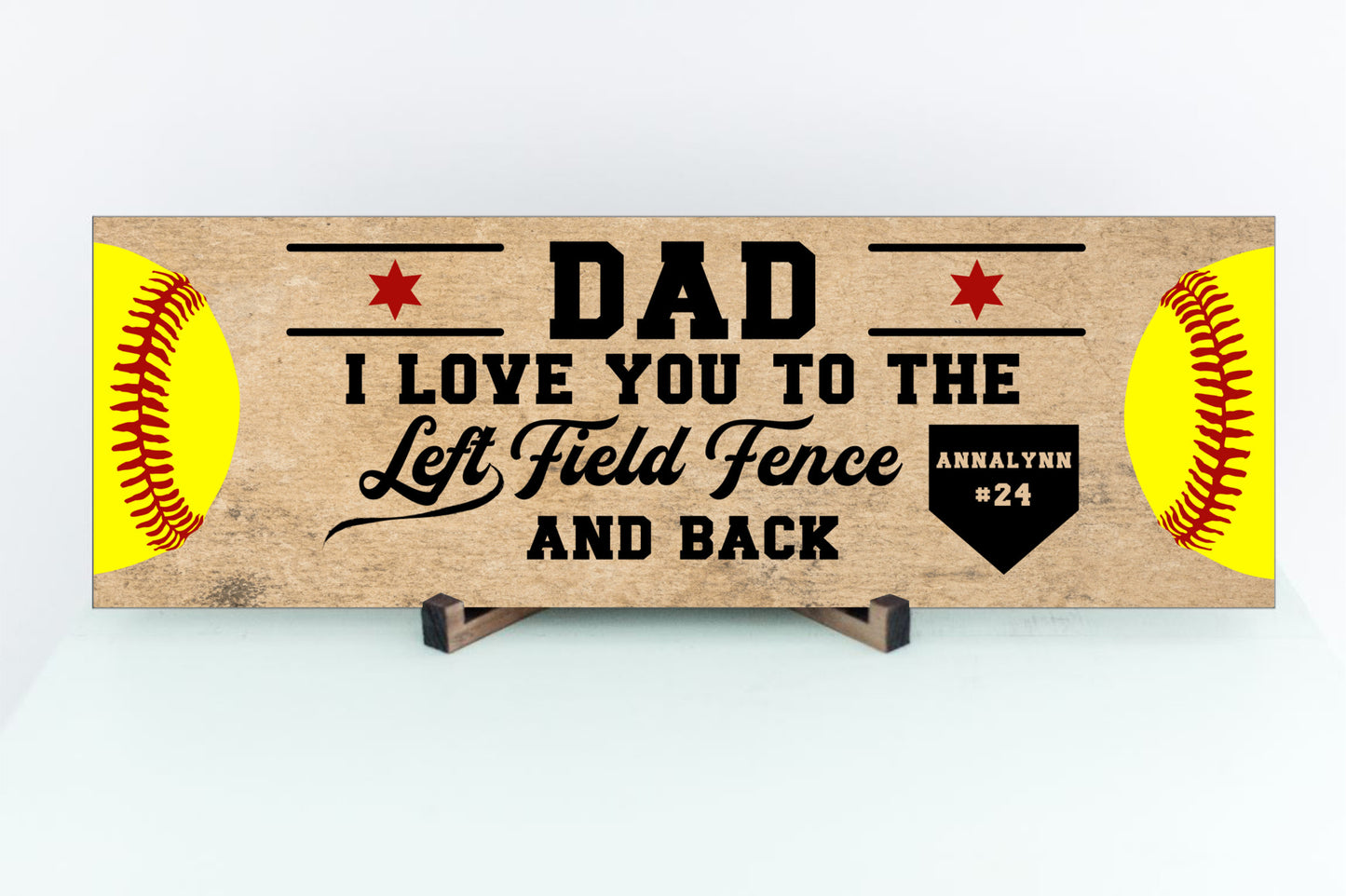 Softball Dad Sign