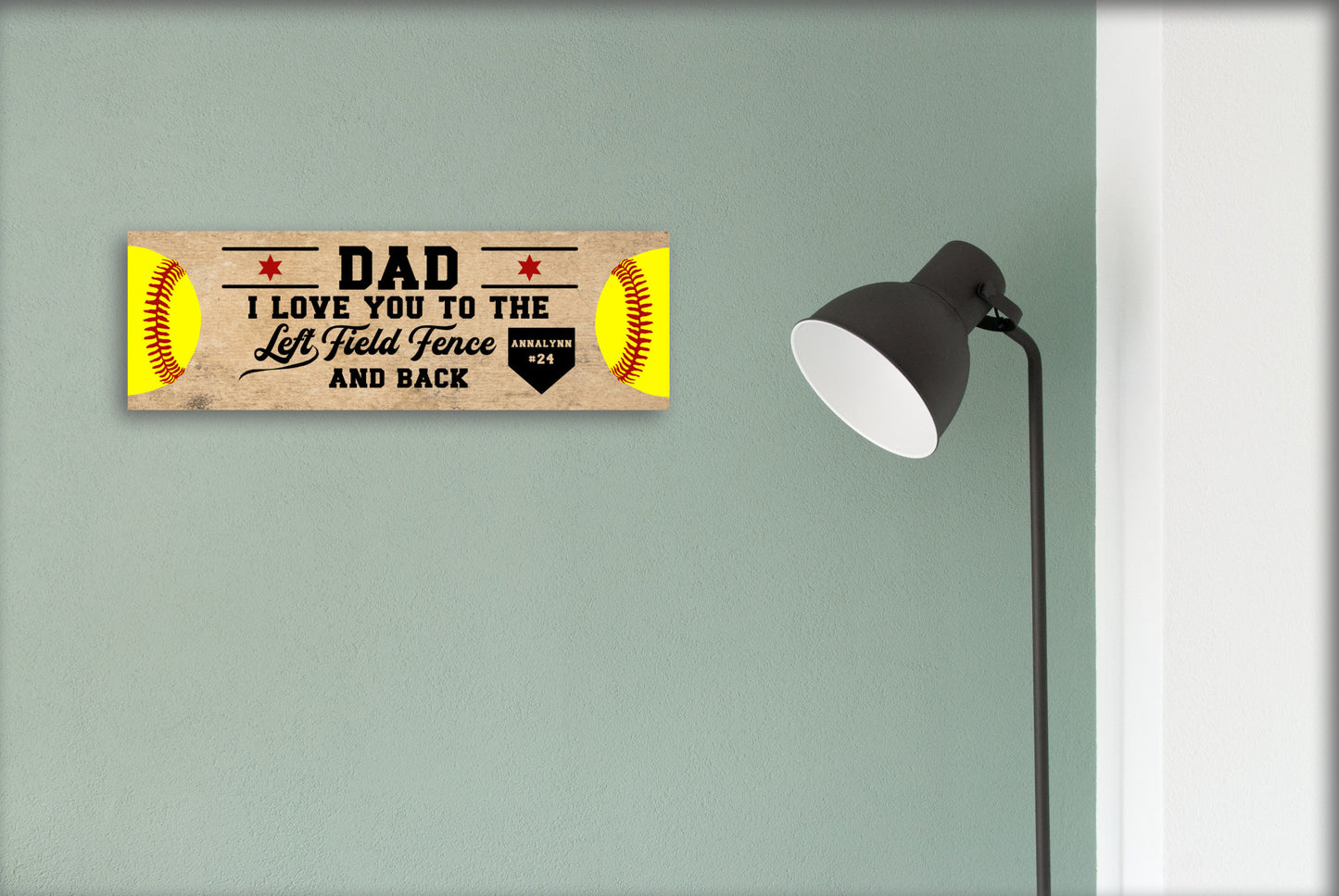 Softball Dad Sign