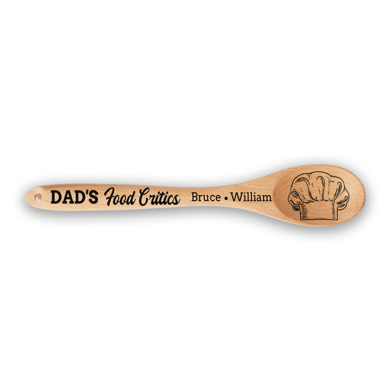 Dad's Food Critics Personalized Spoon