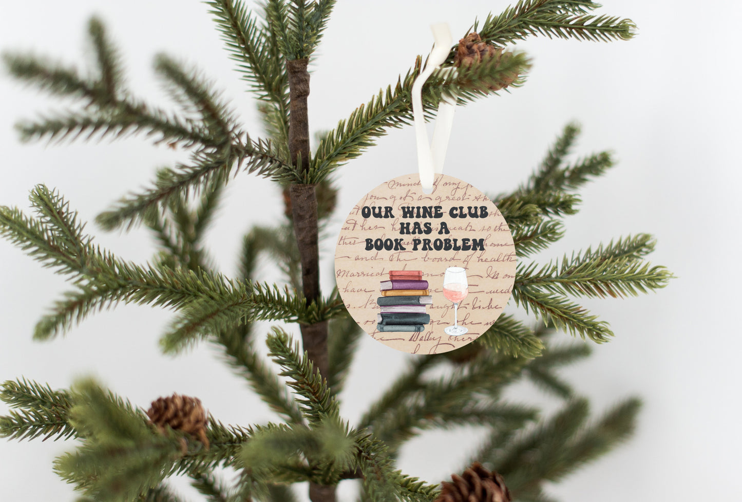 Book Club Wine Vintage Ornament