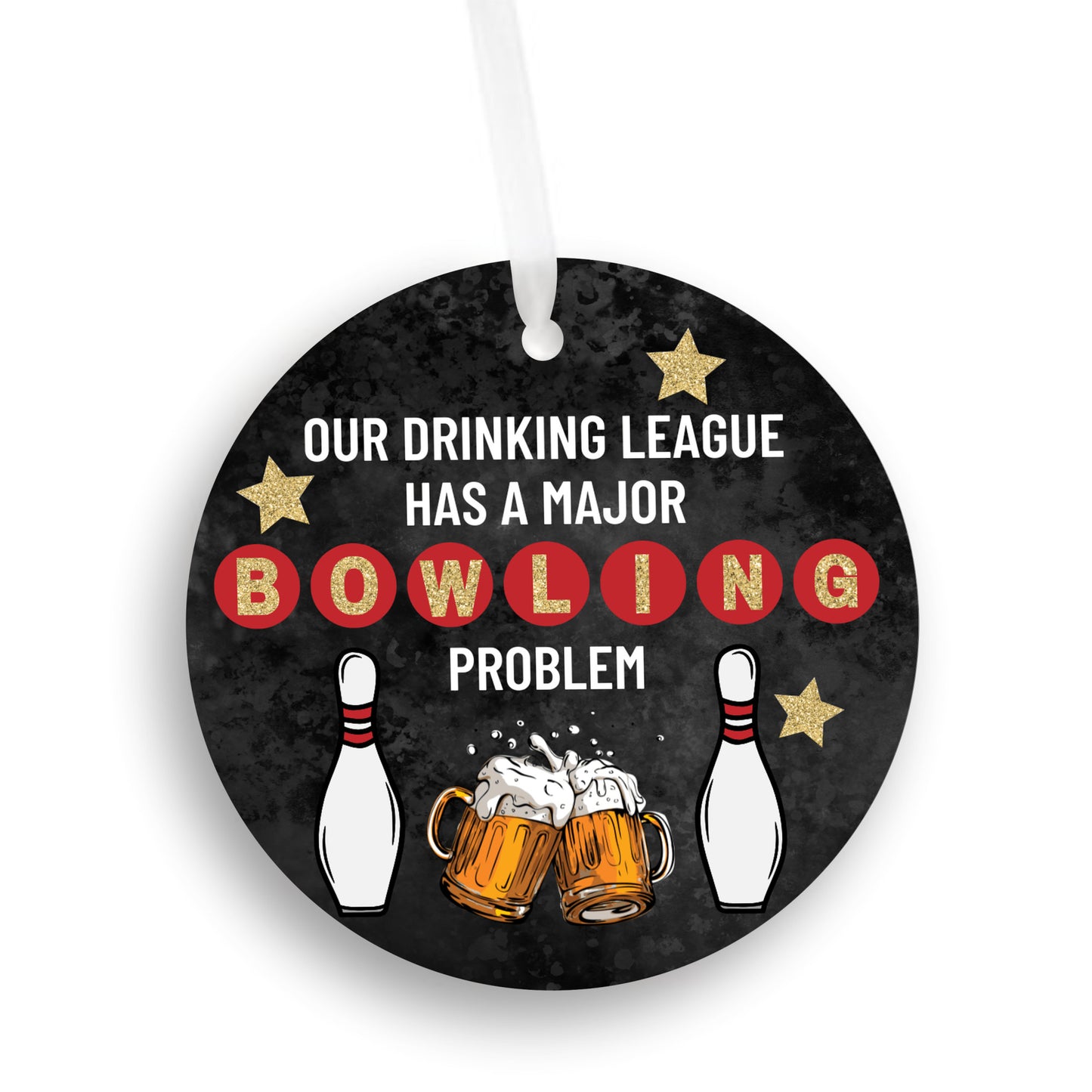 Bowling Funny Drinking Ornament