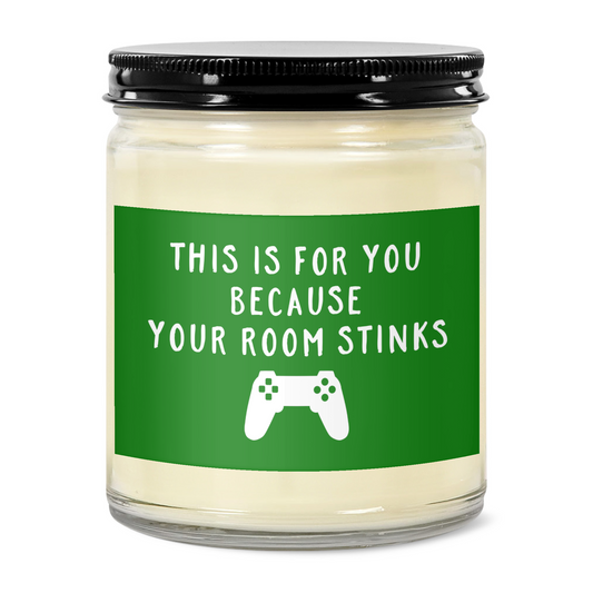 Room Stinks Gamer Candle, Green