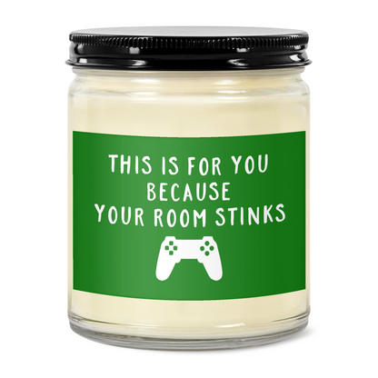 Room Stinks Gamer Candle, Green