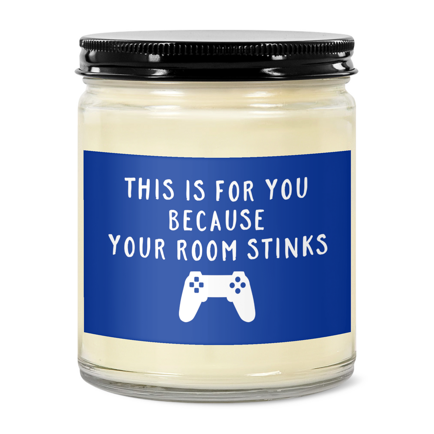 Your Room Stinks Gamer Candle, Blue