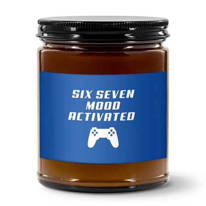 Six Seven Gamer Candle, Blue