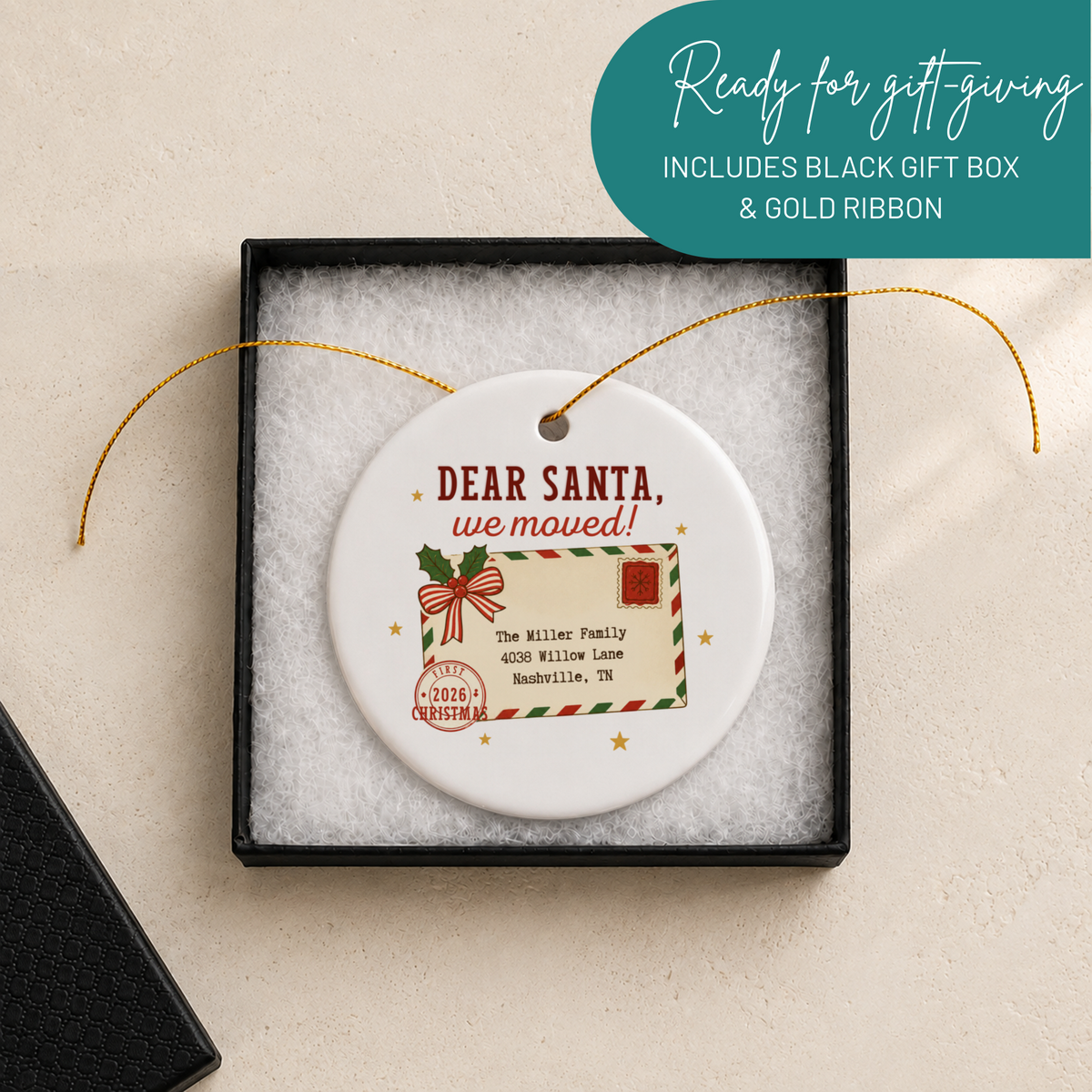 3" Ceramic Ornament – Dear Santa