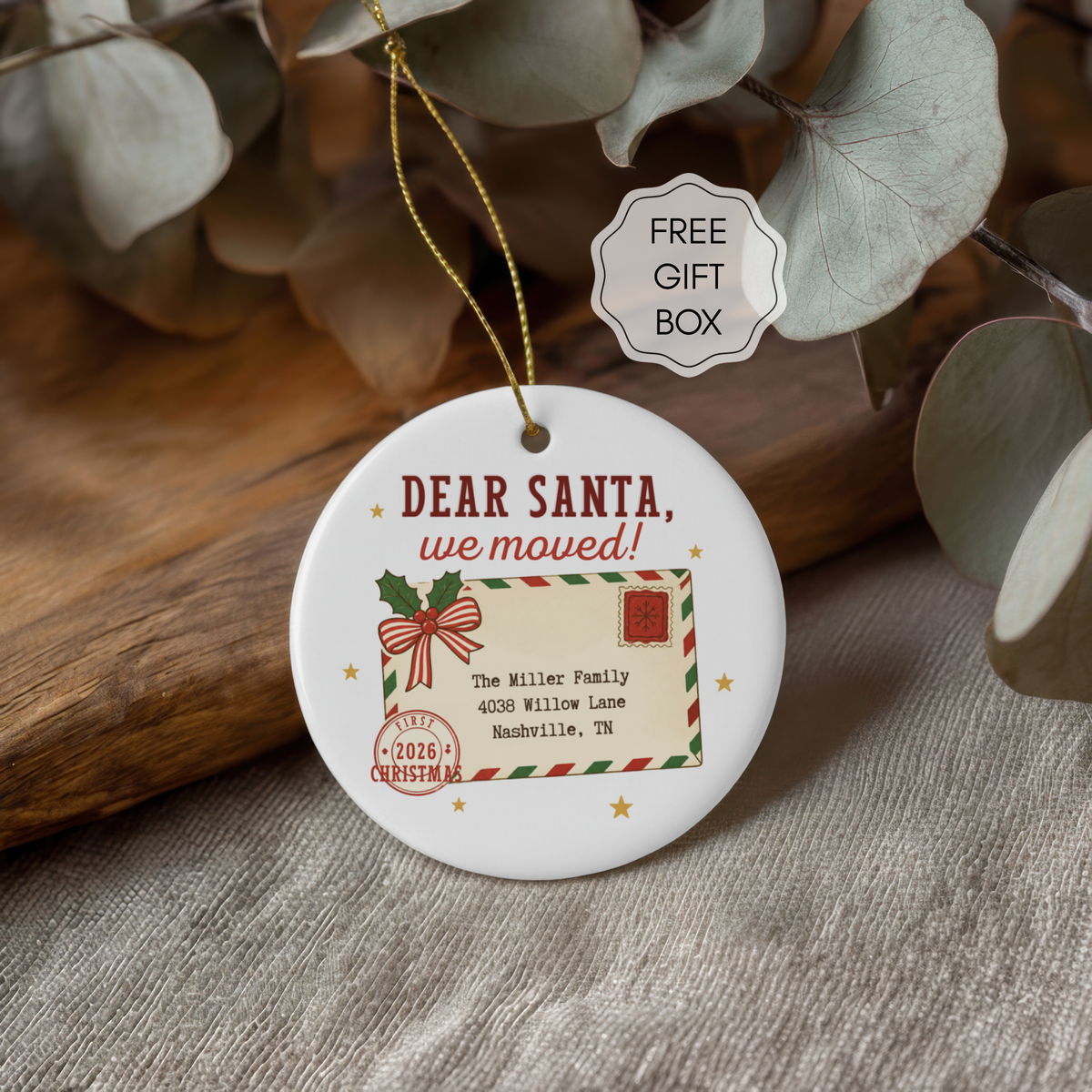 3" Ceramic Ornament – Dear Santa
