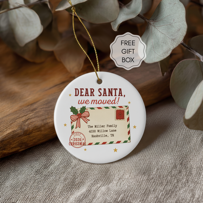3" Ceramic Ornament – Dear Santa