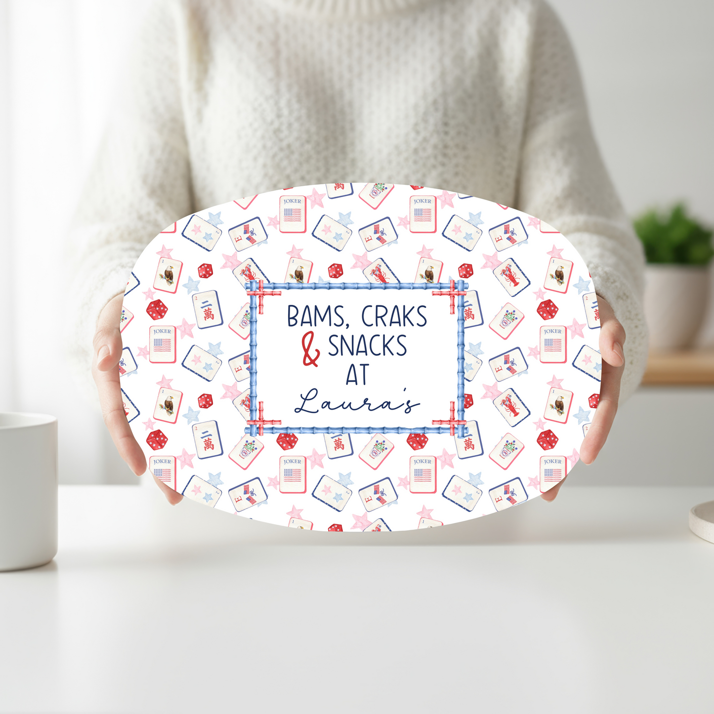 Patriotic Mahjong Platter