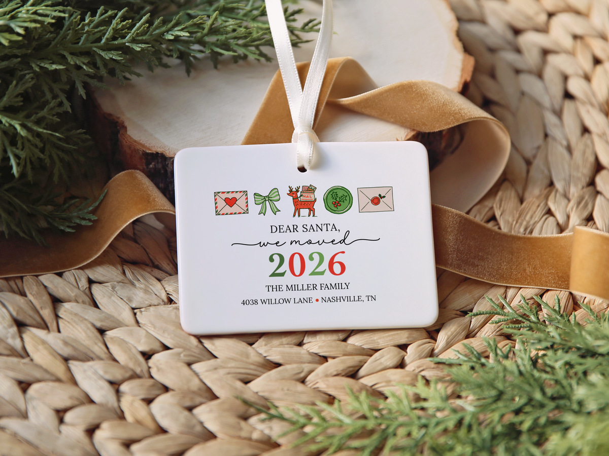 Dear Santa We Moved Story Ornament