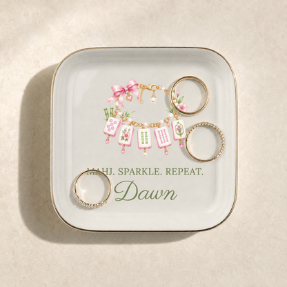 Mahjong Bracelet Jewelry Dish