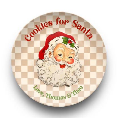 Retro Cookies for Santa Plate