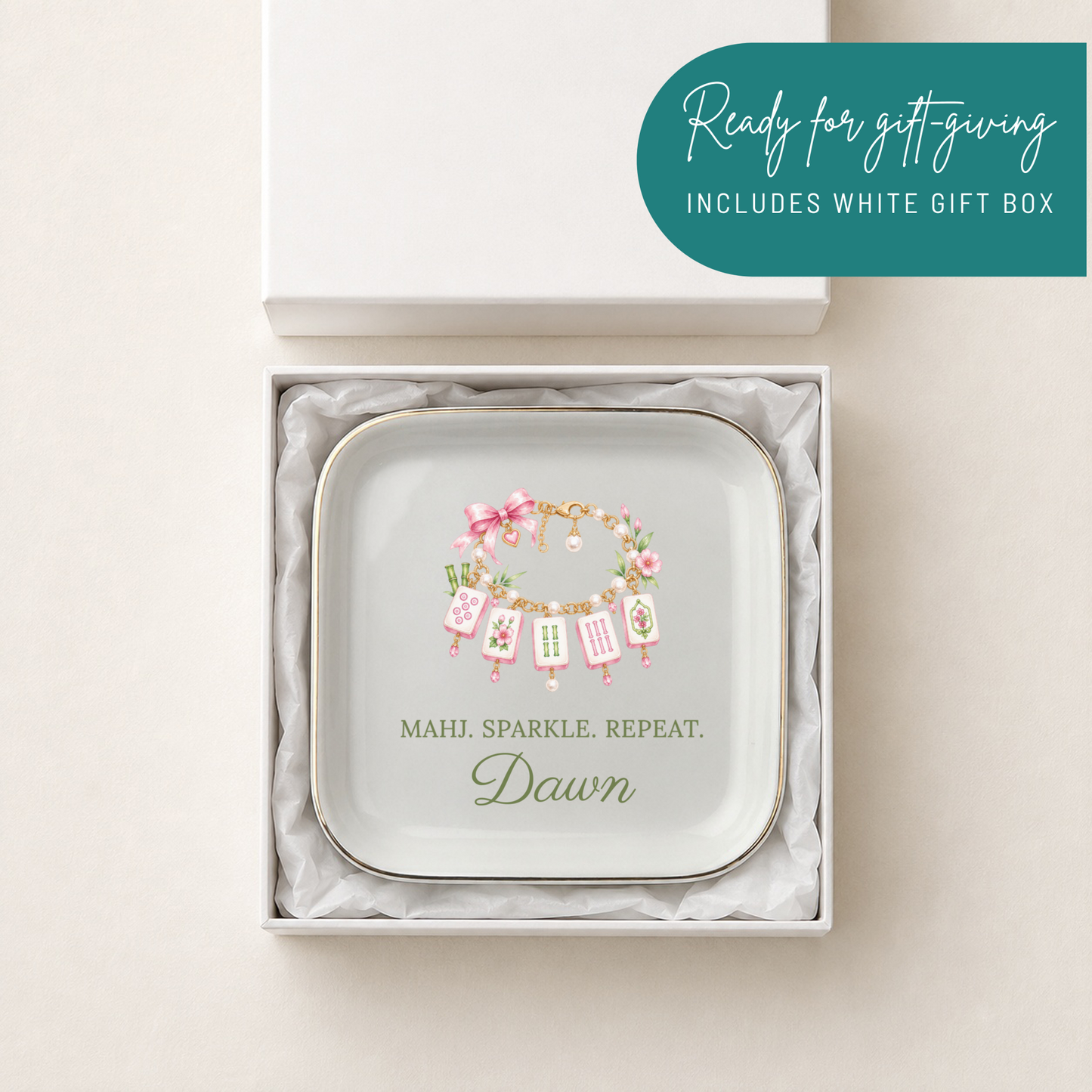 Mahjong Bracelet Jewelry Dish