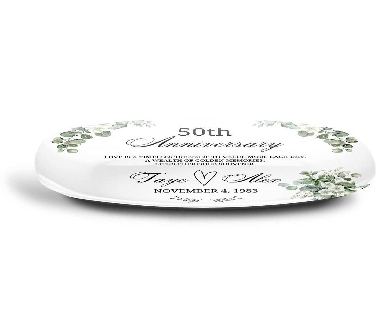 50th Wedding Anniversary Personalized Platter