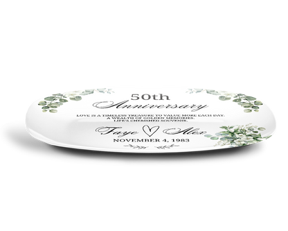 50th Wedding Anniversary Personalized Platter