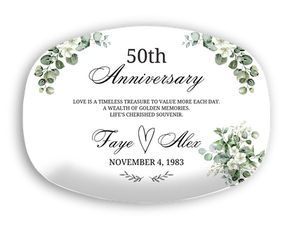 50th Wedding Anniversary Personalized Platter