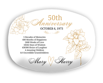 50th Wedding Anniversary Platter