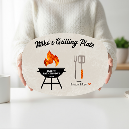 Happy Father's Day Personalized Platter Linen