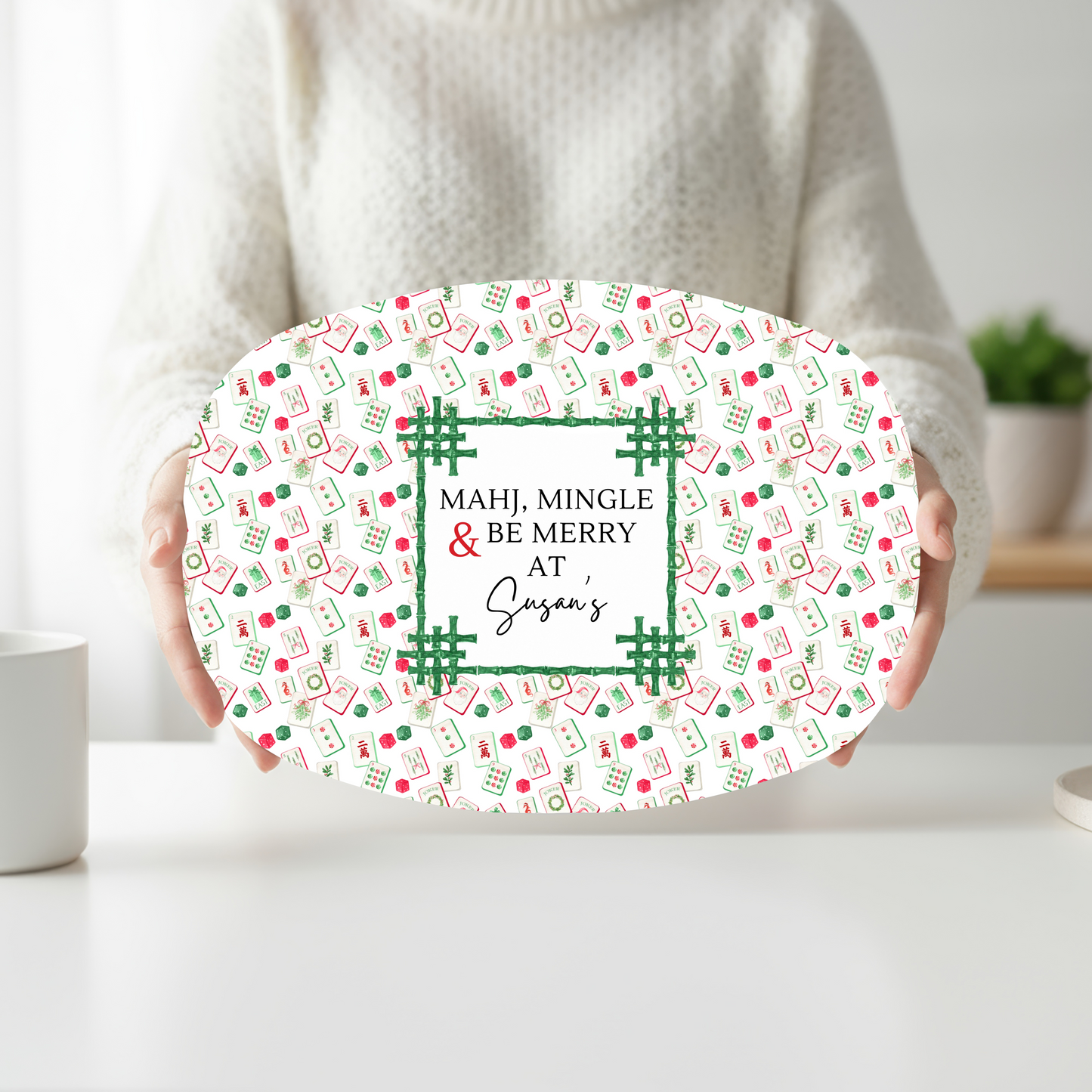 Mahj, Mingle & Be Merry Mahjong Platter
