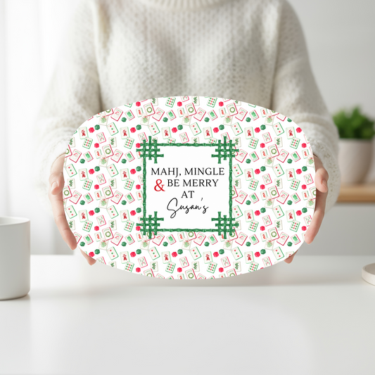Mahj, Mingle & Be Merry Mahjong Platter