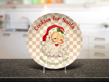Retro Cookies for Santa Plate