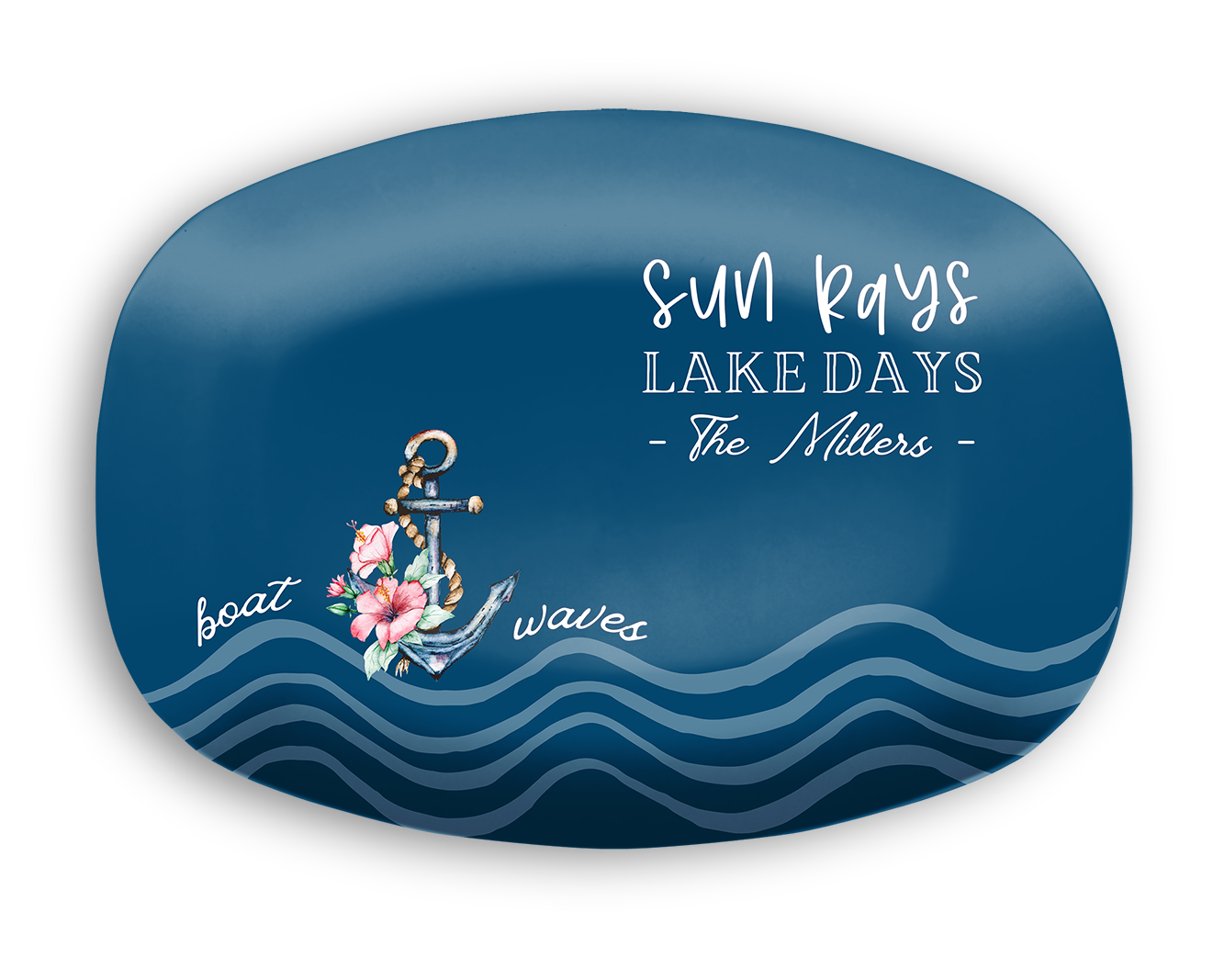 Boat Waves Personalized Platter