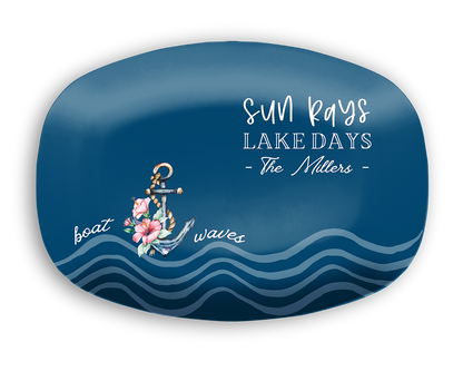 Boat Waves Personalized Platter