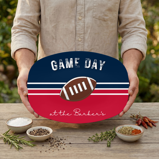 Game Day Personalized Football Platter