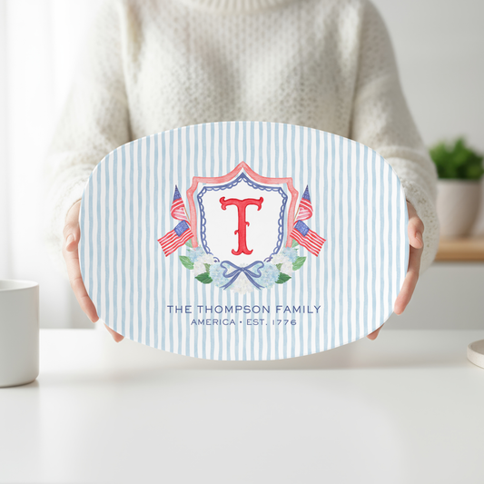 Heritage Crest Personalized Platter