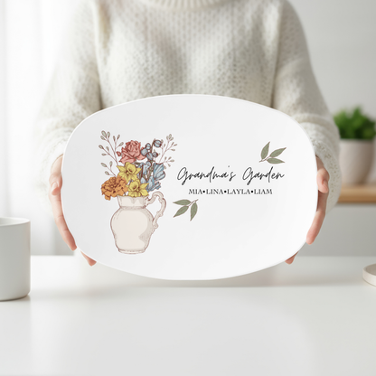Birth Flower Bouquet Platter