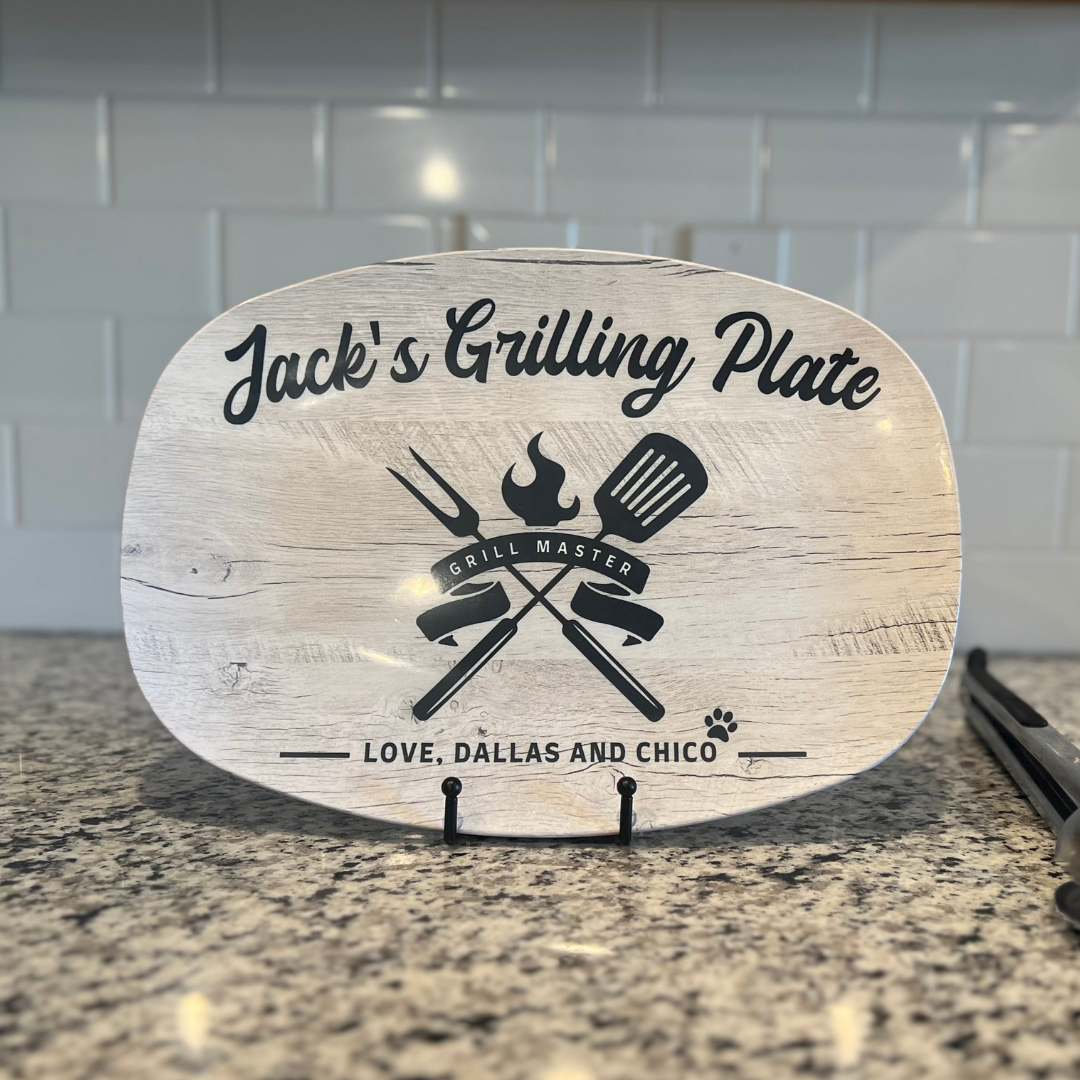 Rustic Personalized Grill Master Plate