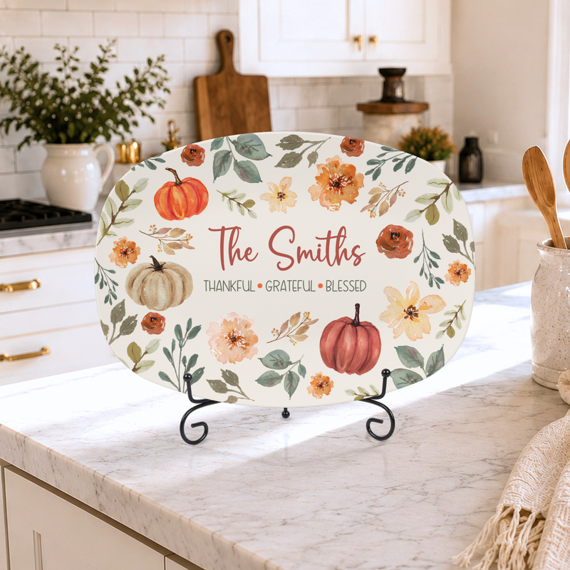 Thankful Grateful Blessed Platter