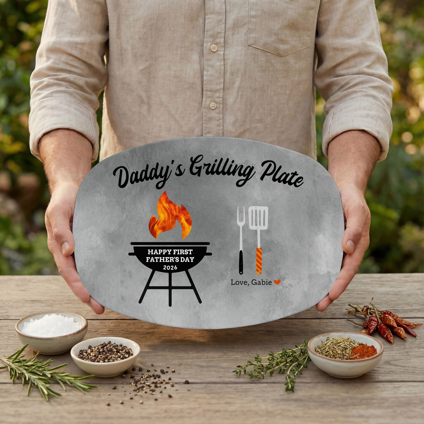Happy First Father's Day Platter