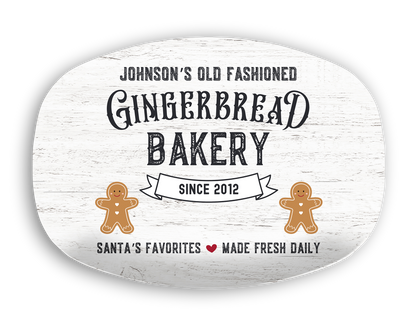 Gingerbread Bakery Personalized Platter