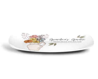 Grandma's Garden Personalized Platter