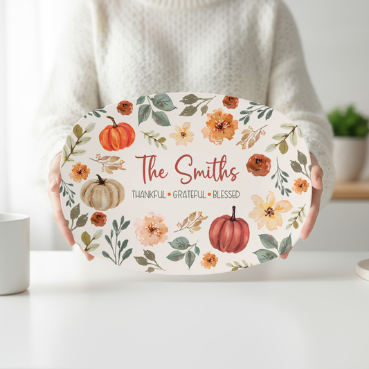 Thankful Grateful Blessed Platter