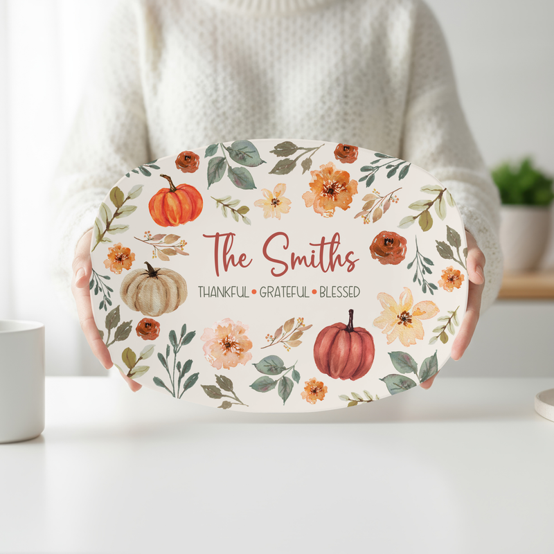 Thankful Grateful Blessed Platter