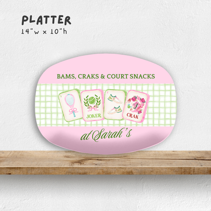 Classic Court Tennis Mahjong Platter