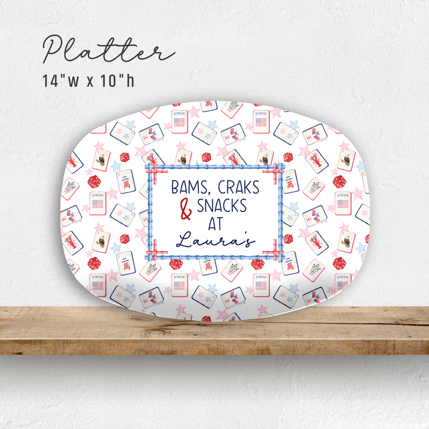 Patriotic Mahjong Platter