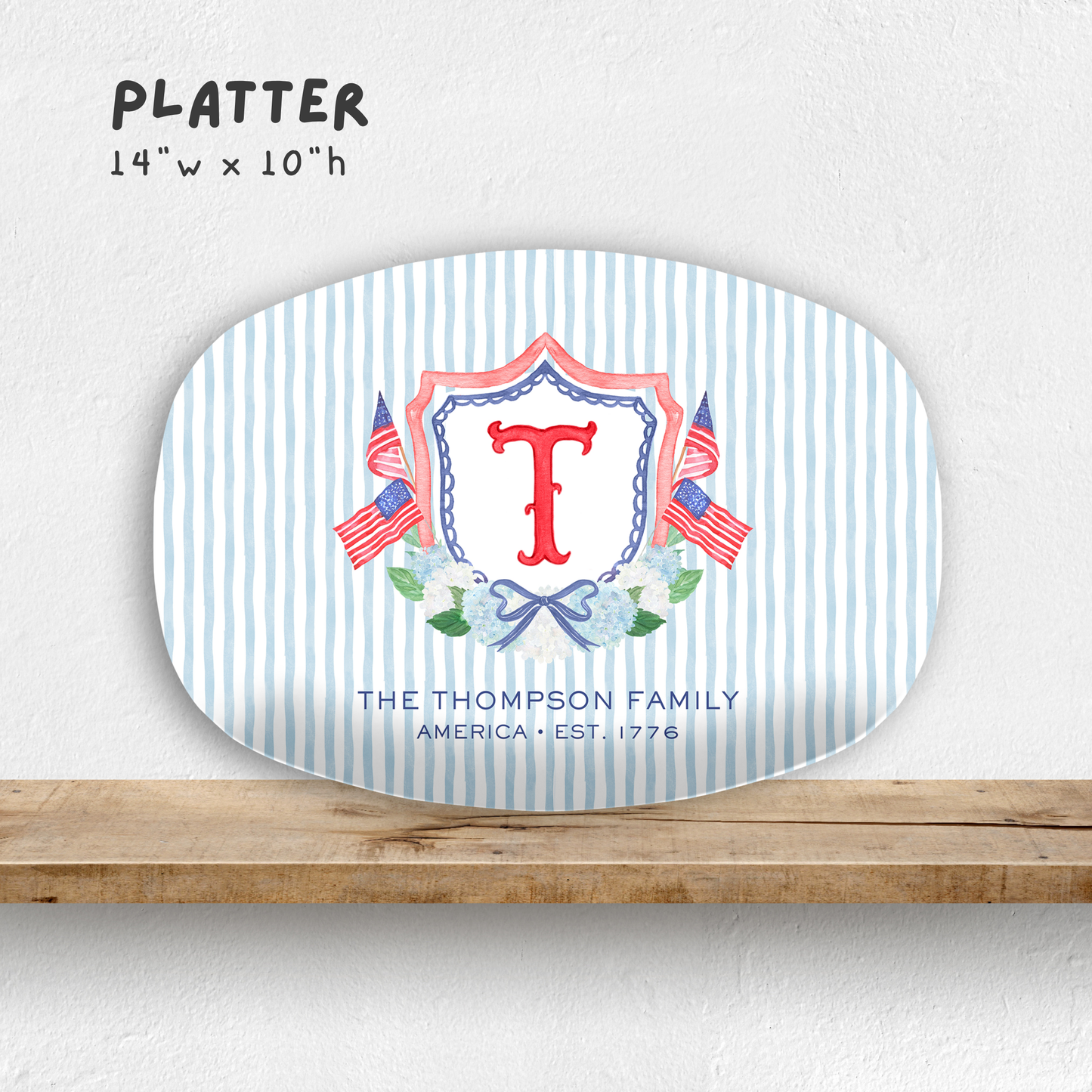 Heritage Crest Personalized Platter