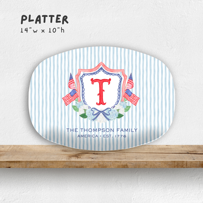 Heritage Crest Personalized Platter