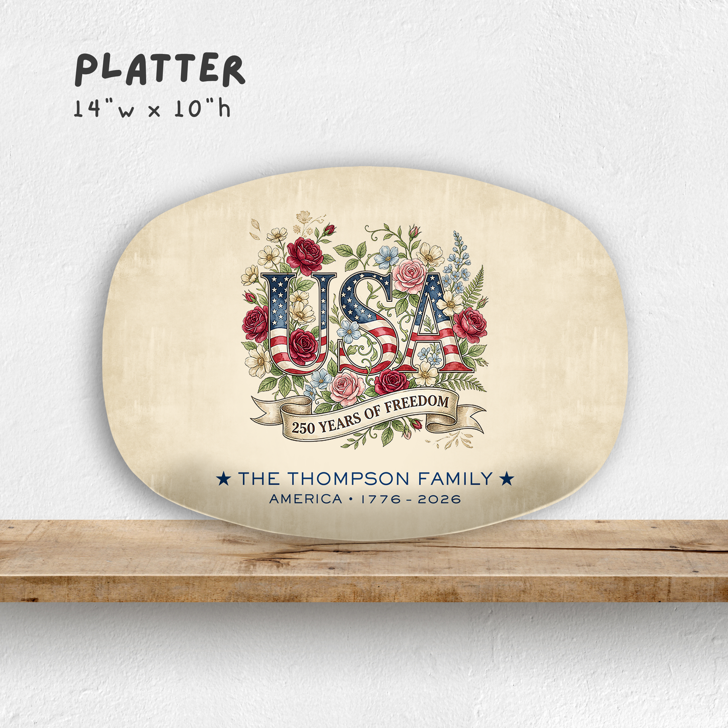 America 250 Personalized Family Platter