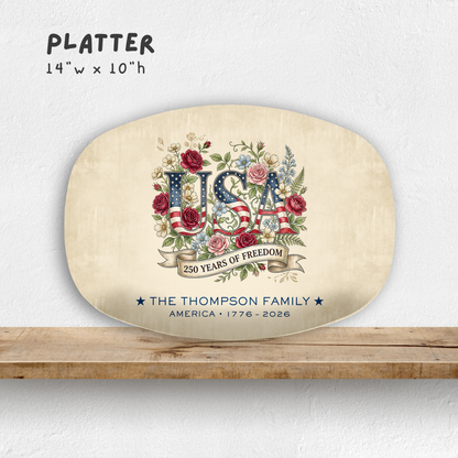 America 250 Personalized Family Platter