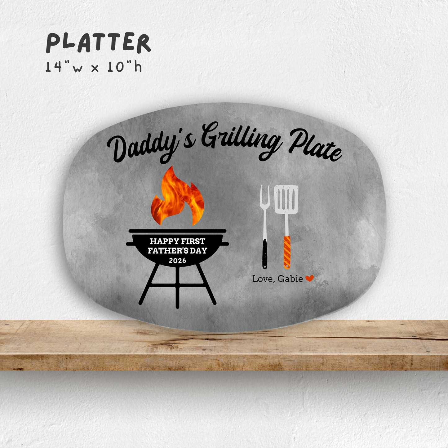 Happy First Father's Day Platter