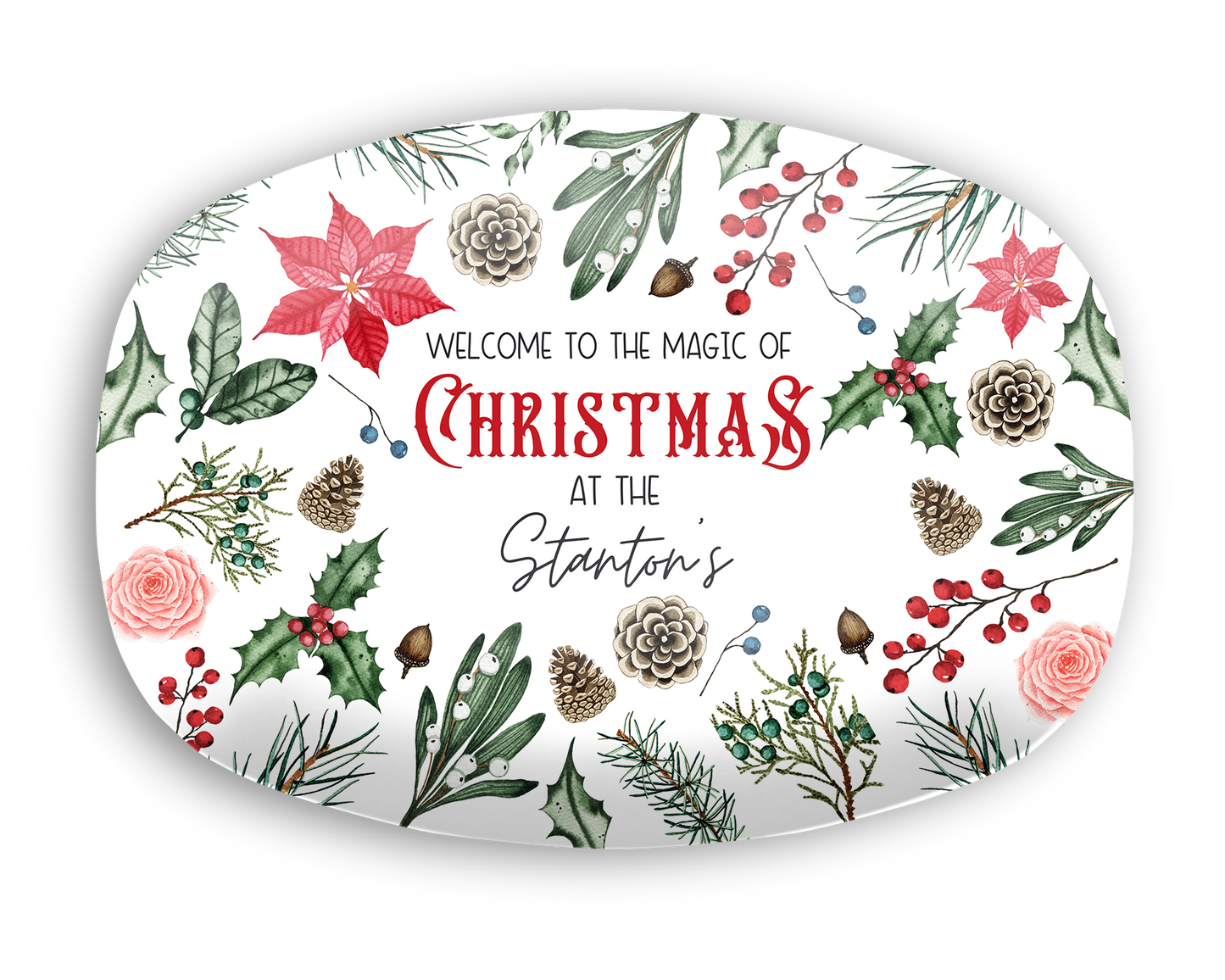 Magic of Christmas Personalized Platter